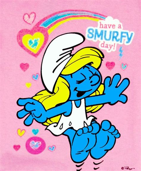 Smurfette Have A Smurfy Day Smurfette Vintage Cartoon Smurfs