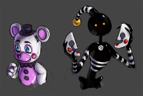 Helpy And Security Puppet Fivenightsatfreddys Fnaf Drawings Fnaf