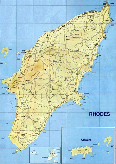 Mapa Rhodosu Mapa