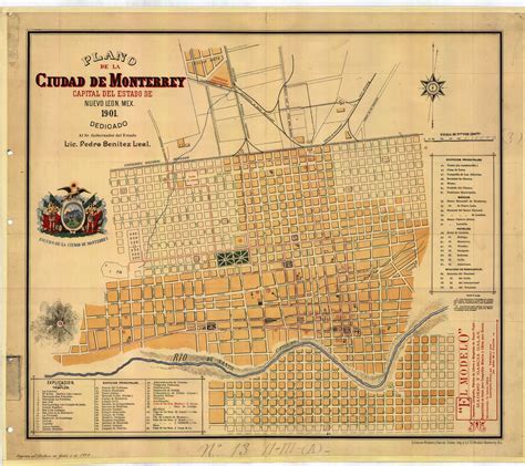 Monterrey 1901 1903 Mapa Historico Imagenes De Monterrey Mapas Antiguos