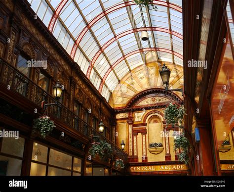 Architectural Interior Detail Of The Ornate Central Arcade In Newcastle