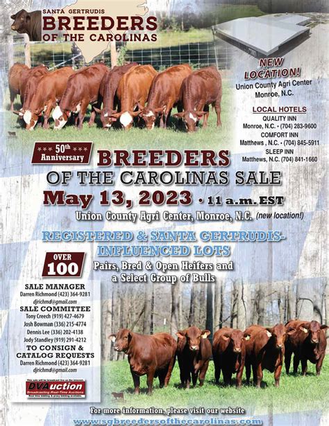 Sale Catalogs Santa Gertrudis Breeders International