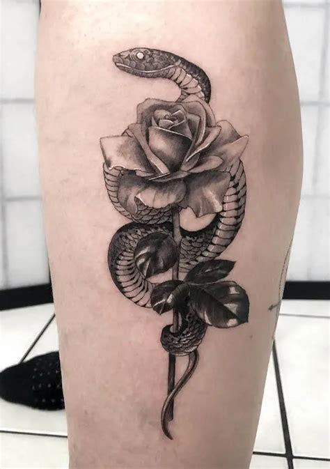 Details More Than 76 Snake Rose Tattoo Super Hot Esthdonghoadian