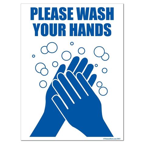 Please Wash Your Hands Sign Or Sticker Victorystore