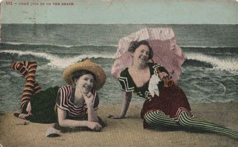 Early 1900s Postcard Hagins Collection Vintage Beach Photos