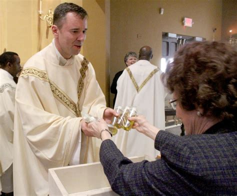 the catholic post chrism mass fills cathedral as bishop and priests