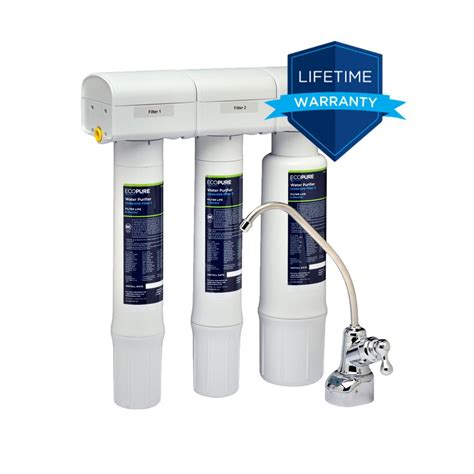 Generally, water is filtered by local water authorities. EcoPure Water Purifier Under Sink Drinking Water Filter ...
