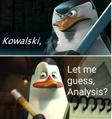 let me guess analysis kowalski analysis know your meme