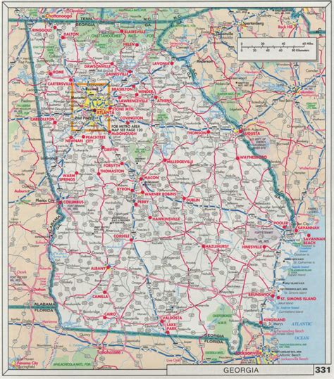 Georgia Road Map Printable Printable Maps