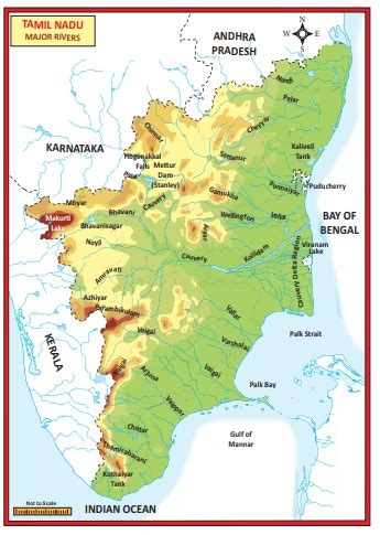 Map Study Physical Geography Of Tamil Nadu Geography Social Science