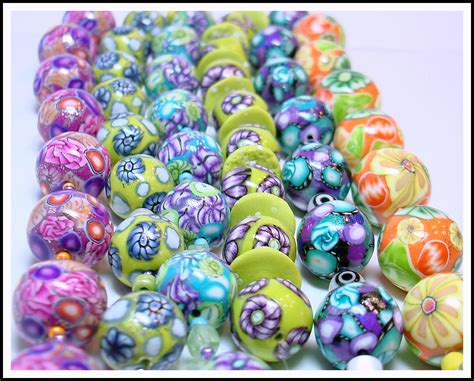 Beadazzle Me Polymer Jewelry Polymer Clay Millifiore Round Beads