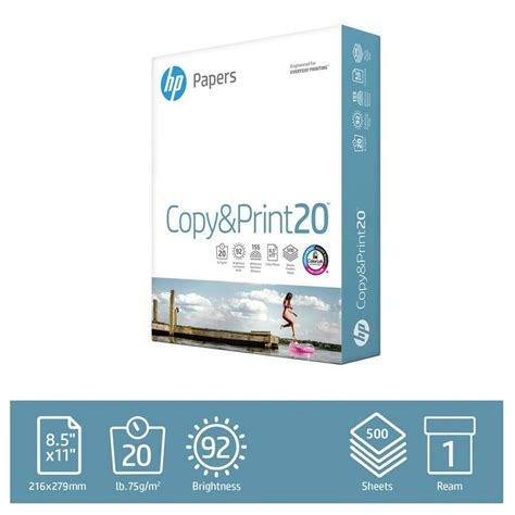 Hp Premium Printer Paper 8 12 X 11 Inches 28 Lb White 500 Sheets