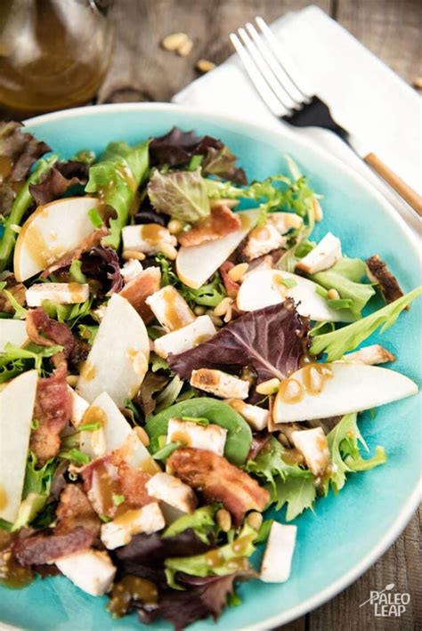 pear bacon and chicken salad recipe paleo leap