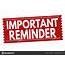 Important Reminder Sign Or Stamp — Stock Vector © Roxanabalint 167489938