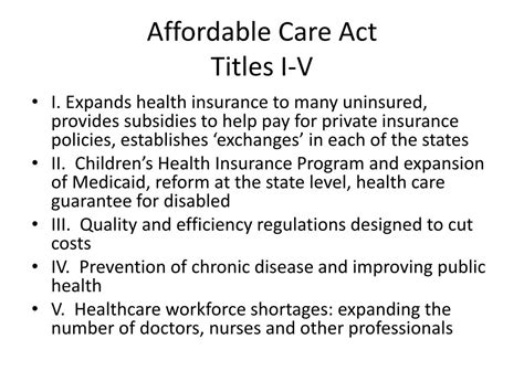 ppt the affordable care act of 2010 powerpoint presentation free download id 1675520