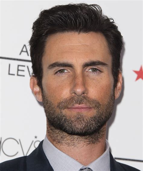 Cool male celebrity haircuts from adam levine. Adam Levine Short Straight Formal Hairstyle - Black Hair Color