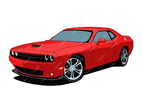 Premium Vector Dodge Challanger Muscle Car Illustration Vector Design