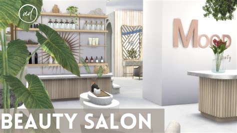 Hair And Beauty Salon Sims 4 Cc Speed Build Youtube