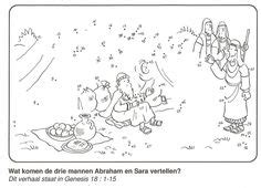 The identity of the three visitors in genesis 18. Abraham and Three Visitors Coloring Page | Bible coloring ...