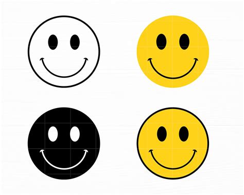 Emoji Svg Bundle Smile Svg Yellow Emoji Svg Files For Cricut Etsy In