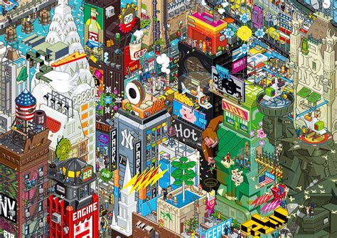 Les Villes Pixelisés Deboy Bitmap Pixelart Pixel Art Papier
