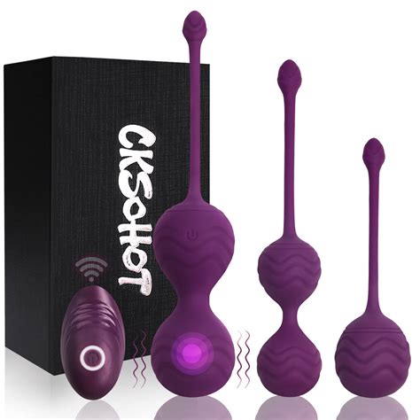 buy cksohot pelvic floor trainer for women with remote control set of 3 silicone balls with 10