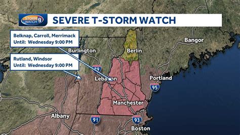 Severe Thunderstorm Watch In Effect For 9 New Hampshire Counties