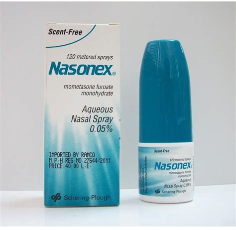 We identified only one poorly reported study with a high risk of bias. NASONEX 0.05% (120 DOSE) NASAL SPRAY 18 G price from seif ...