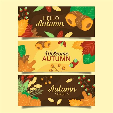 Free Vector Autumn Banner Collection