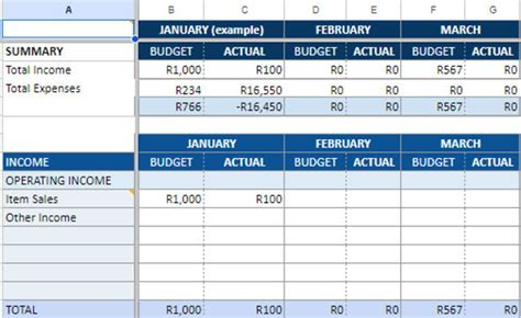 Small Business Budget Excel Sheet Etsy