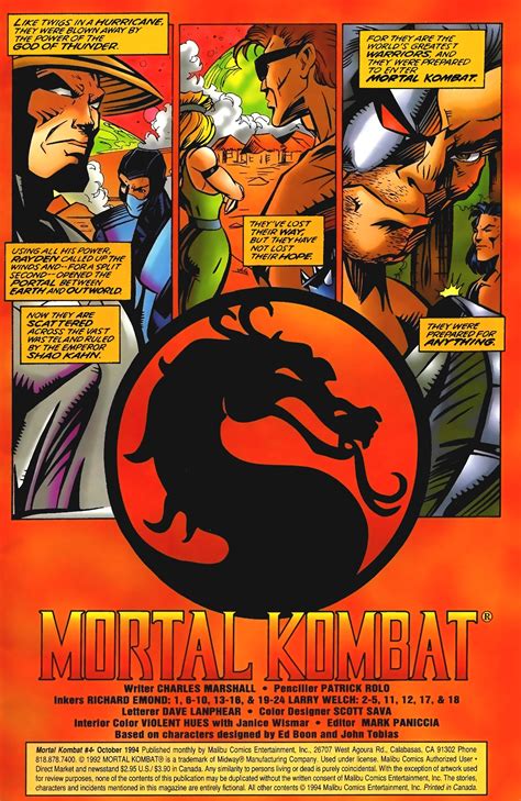 Mortal Kombat 1994 004 Read Mortal Kombat 1994 004 Comic Online In