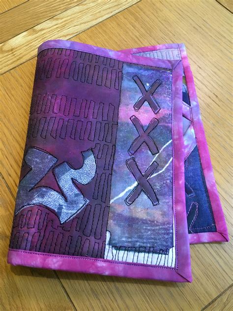 Quilted Journal Cover Using A Screen Printed Fabric Which I Developed From My Work On Graffiti