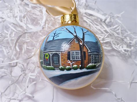 Custom House Ornament Portrait Handpainted On Glass Ball