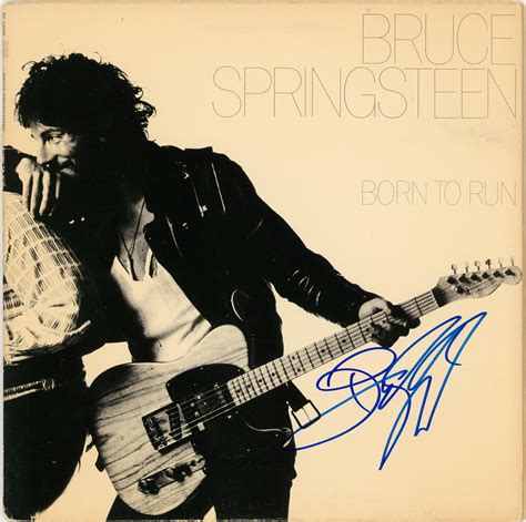 Lot Detail Bruce Springsteen Signed Born To Run Album Cover Jsa