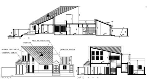 Dwg File Residential House Elevations Cadbull