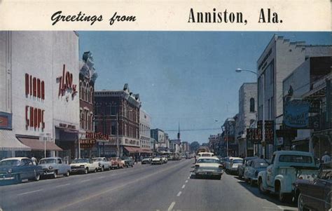 Noble Street Anniston Al Postcard