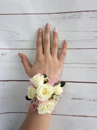 Congratulations on your special day! Mini Rose (White) Wrist Corsage in Culpeper, VA - ENDLESS ...