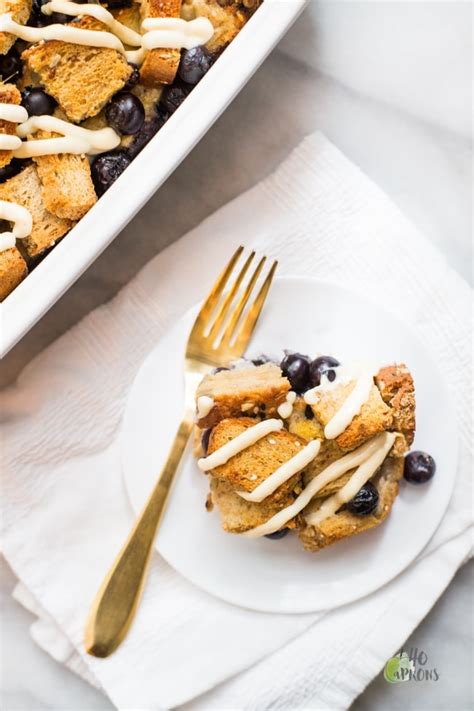 Healthy Overnight French Toast Casserole With Blueberries And Maple