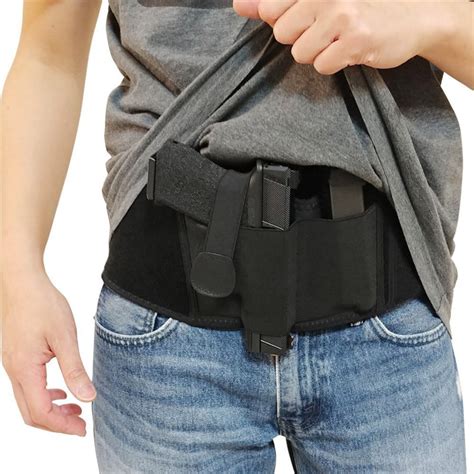 Hmunii Tactical Belly Band Concealed Carry Gun Holster Right Hand Universal Invisible Elastic