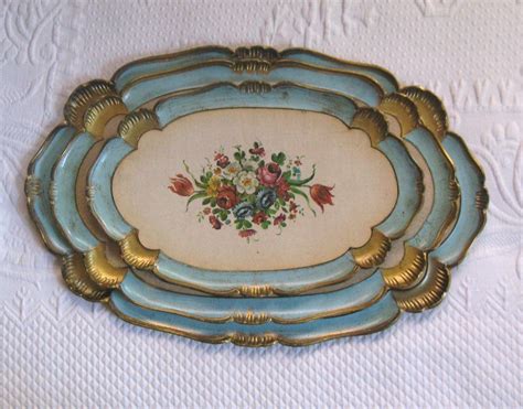 Set Of 3 Nesting Trays Florentine Tray Made In Italy Italian Tray