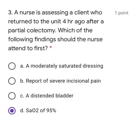 Solved 1 A Nurse Is Assessing A Client Who Has 1 Point