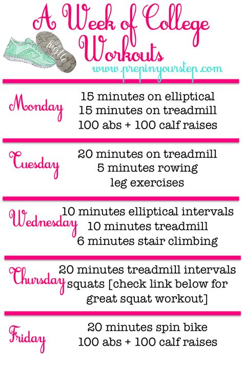 Weekly Gym Workout Routine Work Out Routines Gym Weekly Gym Workouts College Workout