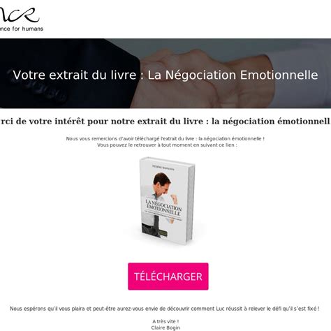 Ty Livre Blanc La Négociation Emotionnelle