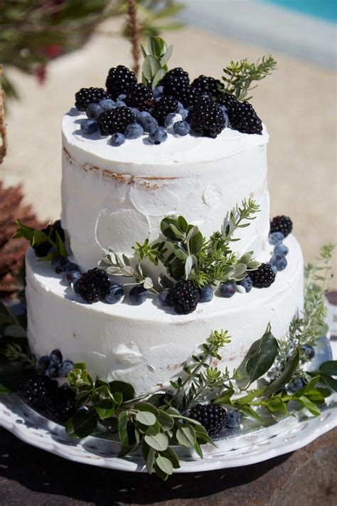 Artist Cake Delicious Berries Greenery 3 Tiers Santorini Weddings