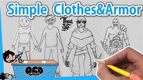 How do you draw cartoon people? How to DRAW Clothes and Armor for Beginners *4 Ways EASY ...