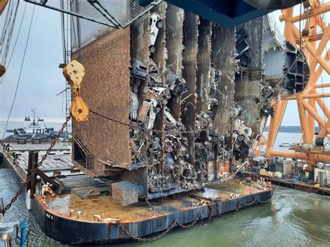 Shipwreck Removal Begins Year After Baltimore Bound Auto Carrier Capsized Chesapeake Bay