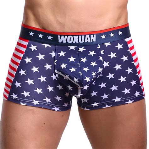 Flag Sexy Striped Underwear Men S Boxer Shorts Bulge Pouch Underpants Dropship In Boxers From