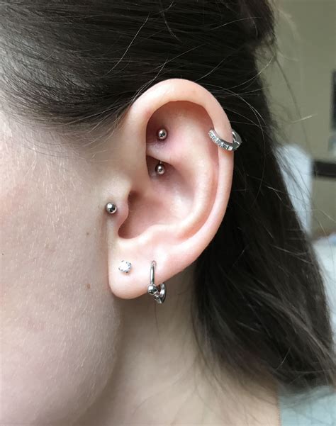 Piercings Rook Tragus Helix Cartilage Double Lobes Earrings