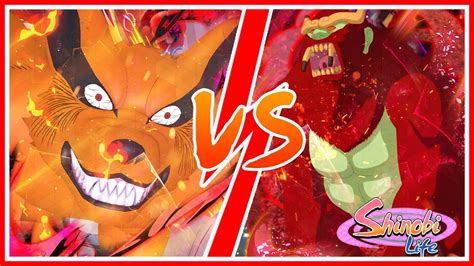 Kurama Vs Son Goku Batalha De Bijus No Shinobi Life 2 Youtube