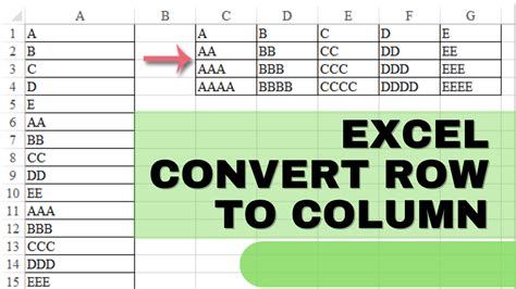 Excel Convert Row To Column Rotate Data From Rows To Columns Earn